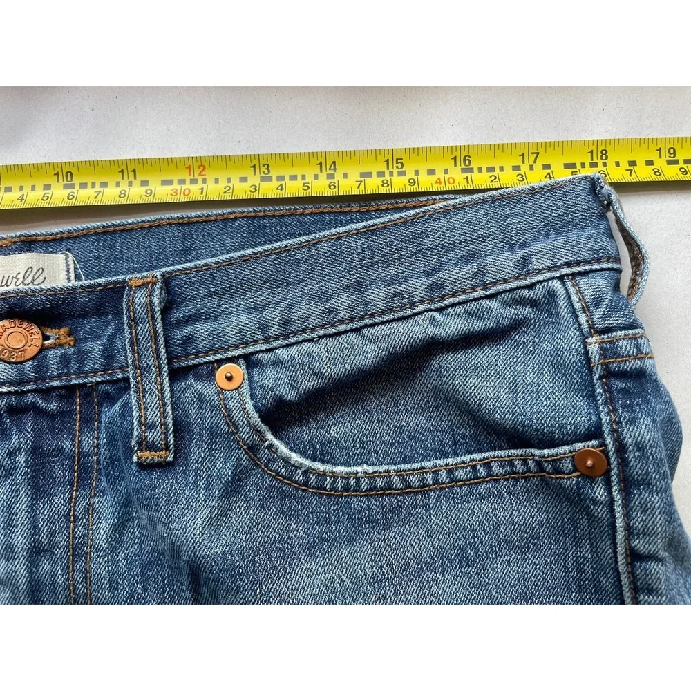 Madewell Women 31 Cut-Off Denim Shorts‎ 4 inch Mid Rise Medium Wash Cotton